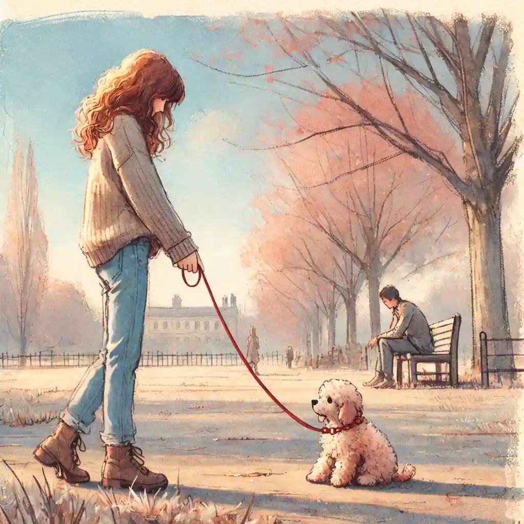 散歩を嫌がる子犬