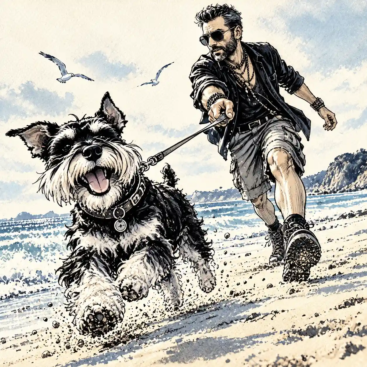 旅行を楽しんでいる犬