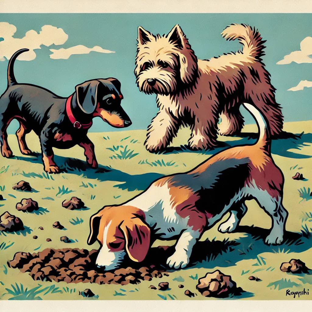 犬　掘る　行動
