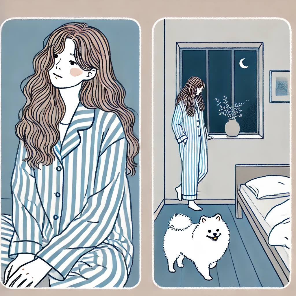寝ない犬のイラスト