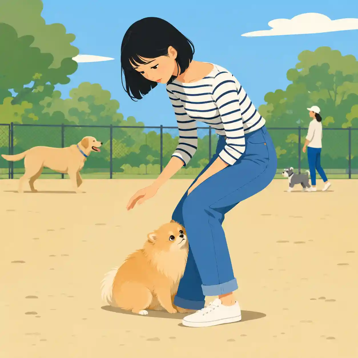 飼い主から離れない犬